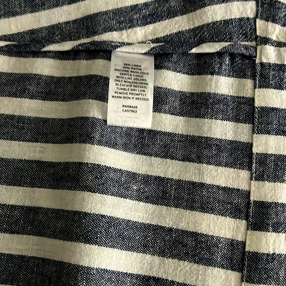 Caslon jacket &coast open front strip linen size L - Picture 5 of 5